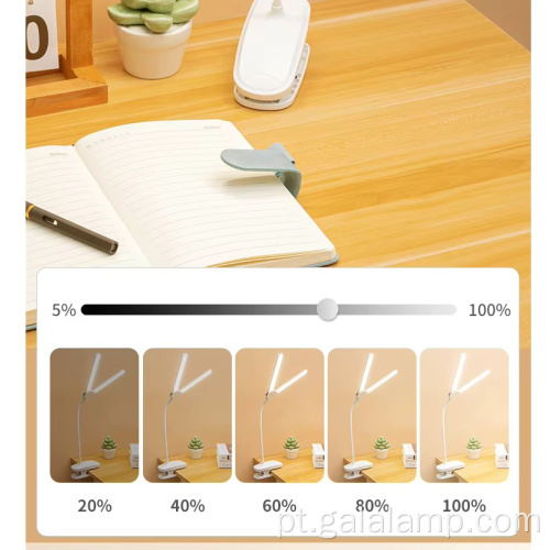 Lâmpada de mesa LED inteligente de cabeça dupla